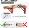 2PCS 12inch Steel Wall Mounted Folding Triangle Angle Shelf Support Bracket Rack