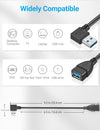 USB 3.0 Angle Male to Female Extension Cable Convertor Adapter Extender Cord Right Angle