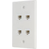 Ethernet Wall Plate 4 Port Cat6 Ethernet Cable Wall Plate Adapter