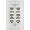 Ethernet Wall Plate 6 Port Cat6 Ethernet Cable Wall Plate Adapter