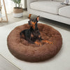 Pawfriends Pet Dog Bed Bedding Warm Plush Round Soft Dog Nest Light Coffee  XXL 120cm