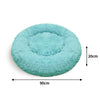 Pet Dog Bedding Warm Plush Round Comfortable Nest Comfy Sleeping kennel Green Large 90cm