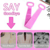 A+Living Silicone Bath Towel with Exfoliating Back Scrub Strap Pink Color 60cm