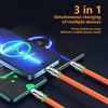 Mobax 120W Zinc-Alloy Super Fast Charging Belt Lights Three-In-One Data Line Yellow