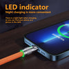 Mobax 120W Zinc-Alloy Super Fast Charging Belt Lights Three-In-One Data Line Orange