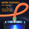 Mobax 120W Zinc-Alloy Super Fast Charging Belt Lights Three-In-One Data Line Blue