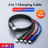 Mobax Nylon Woven 3A Super Fast Charging 4-in-1 USB Charger Charging Cable for Android