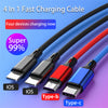 Mobax Nylon Woven 3A Super Fast Charging 4-in-1 USB Charger Charging Cable Huawei