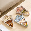 Cookingstuff Small Tree Split Dry Fruit Plate Food Storage Household Snack Plate White