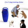 Pawfriends 2IN1 Dog Training Whistle Clicker Combo Stop Pet Barking Obedience Train Blue