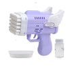 Bubblerainbow 42 Hole Angel Wing Automatic Bubble Blowing Bubble Gun Launcher Toy Purple