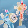 Bubblerainbow Peppa Pig Windmill Bubble Machine Hand-Held Stick Electric Bubble Toy Pink