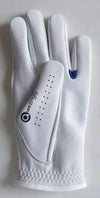 Awezingly Power Touch Cabretta Leather Golf Glove for Men - White (M/L)