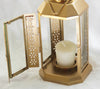 Gold Metal Miners Lantern Summer Xmas Wedding Home Party Room Balconey Deck Decoration 21cm Tealight Candle