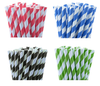 50 Pack Red White Drinking Straws Biodegradable Eco Paper Birthday Party Event Bistro Bar Cafe Take Away