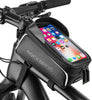 Top Tube Bike Bag With Phone Case Holder Plastic Cover for MTB Mountain Road Commuter Ebike Tourer or Scooter Rockbros