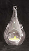 10 Pack of Hanging Clear Glass Tealight Candle Holder Tear Drop Pear Hour Glass Shape - 20cm High Terrarium Plant Mini Garden Holder Decoration Craft Gift