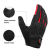 Full Finger MTB Gloves Large Size for Mountain Road Bike Breathable Red Rockbros Unisex Device Friendly Finger Material Anti Slip