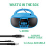 Majority Oakcastle BX200 Portable Bluetooth CD Player - Blue