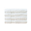 Linenland Bath Towel 4 Piece Cotton Hand Towels Set - White