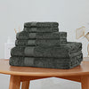 Luxury 6 Piece Soft and Absorbent Cotton Bath Towel Set -  Charcoal