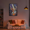 60X90cm Neon Serenade Black Framed Hand Painted LED Wall Art