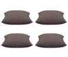 Pack of 4 Elements Stone Brown Solid Base Colour Square Cushion Covers