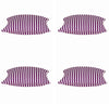 Pack of 4 Dandi Fuchsia Plum Purple & White Striped Square Cushion Covers 40x40cm