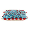 Amelie Aqua Blue & Red 3D Texture Cushion Cover