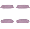 Pack of 4 Dandi Fuchsia Plum Purple & White Rectangle Cushion Covers