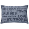 Pack of 4 Denim Sunshine Wording Cushion Cover Cruises, Caribbean, Love etc