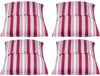 Pack of 4 Coste Fuchsia 50x50cm Striped Cushion Cover