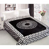 800GSM Luxury Reversible Mink Blanket Greek Key Black Queen 200 x 240 cm