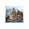 Dragon Encounter Filled Square Cushion