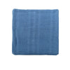 Cotton Knitted Cushion Cover Herringbone Blue