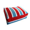 Heavy Duty Pure Cotton Pet Dog Bed Cover Small Blue Red Stripes