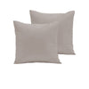 Pair of  280TC Polyester Cotton European Pillowcases Latte