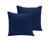 Pair of  280TC Polyester Cotton European Pillowcases Navy