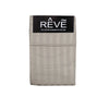 Pair of Reve 100% Cotton Standard Pillowcases 48 x 74 cm Narrow Stripe Taupe