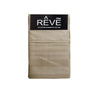 Pair of Reve 100% Cotton Standard Pillowcases 48 x 74 cm Vertical Stripe Latte