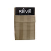 Pair of Reve 100% Cotton Standard Pillowcases 48 x 74 cm Wide Stripe Latte