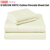 310TC Fusion Cotton Percale Sheet Set Ivory King