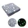 Grey Stars Glow in the Dark Throw Rug 125x152 cm