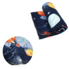 Funky Cute Polar Fleece Throw Rug Navy Planet Space