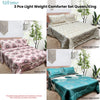 Hotel Living 3 Pce Light Weight Comforter Set Queen/King Ultimo Teal Forest