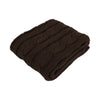 Hudson Dark Brown Knitted Throw Rug