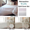 Metropolitan Waffle Quilt Cover Set Pink - KING