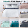 Bambury Botanica Embossed Glacier Coverlet Set Queen/King