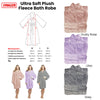 190GSM Ultra Soft Plush Fleece Bath Robe Lilac L