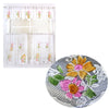 3 Pce Cafe Blooms Lace Kitchen Curtain Set